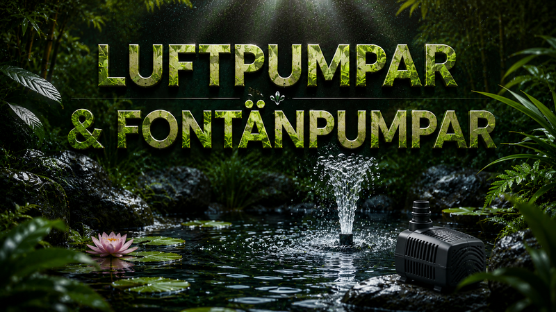 Luftpumpar & Fontänpumpar till Damm – Syresätt vattnet och skapa vackra fontäner