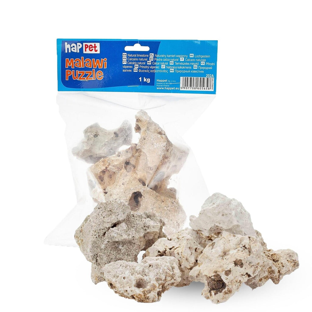 Malawi Puzzle – Små Borrade Kalkstensbitar