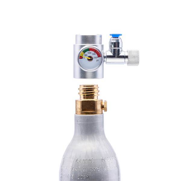 Aqua Art CO₂-regulator för Sodastream – Med manometer och nålventil