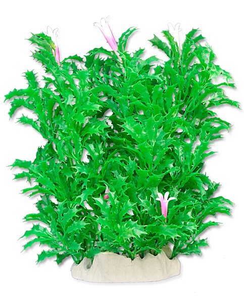 Akvarieväxt Konstgjord 20 cm – Naturtrogen Akvariedekoration Grön/Rosa