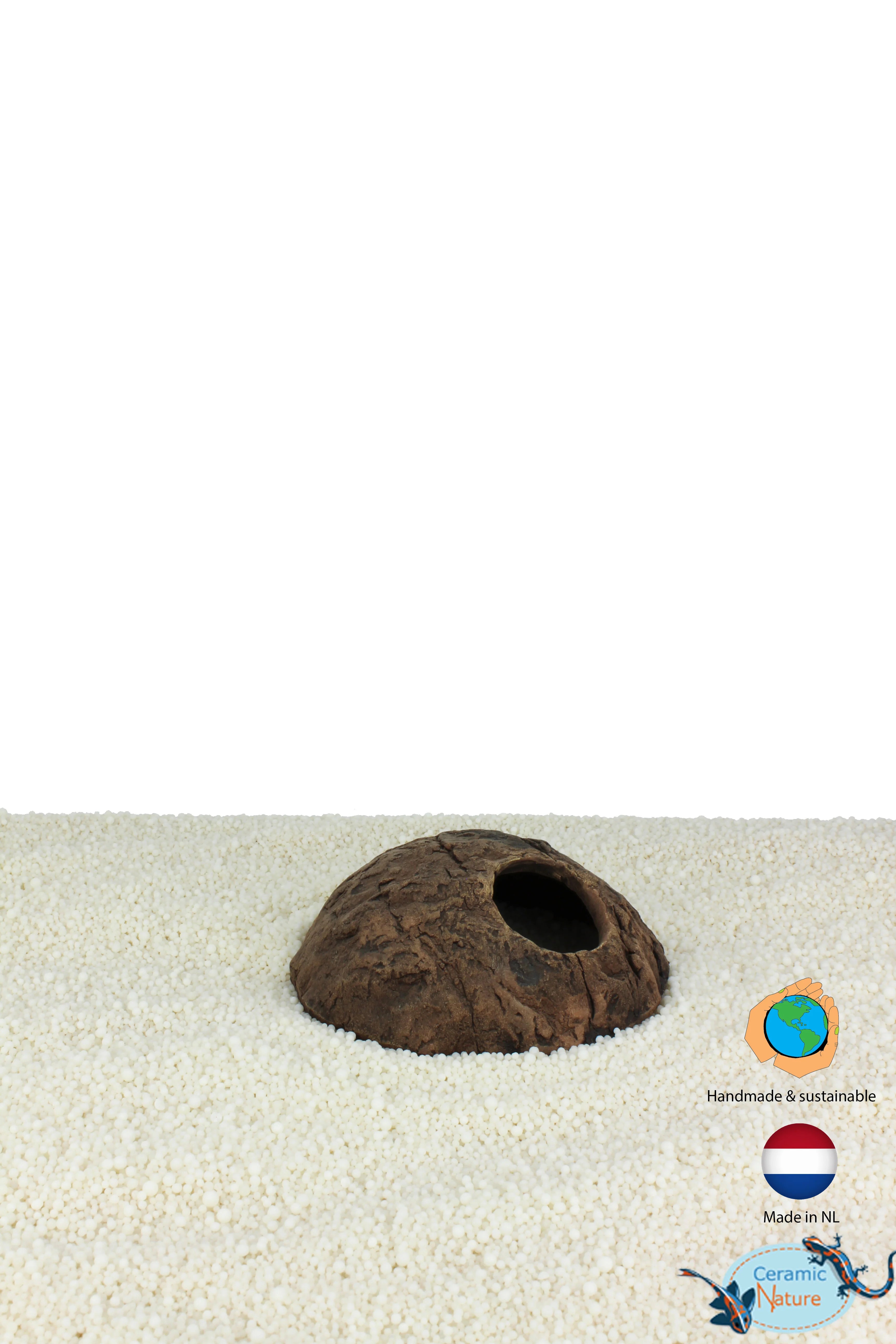 Ceramic Nature Iglu – Handgjort gömställe i keramik för akvarium & terrarium