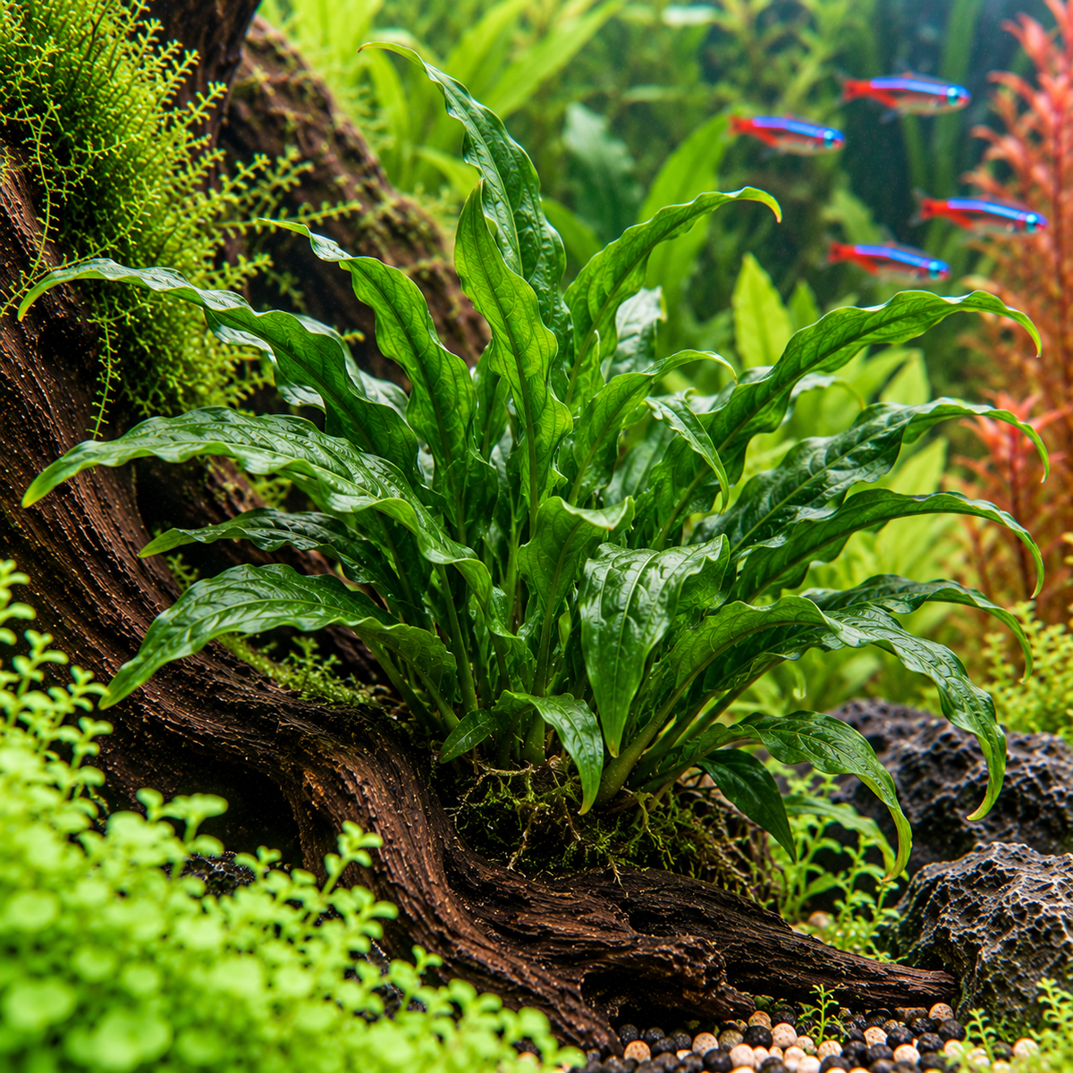 Anubias 'Dragon Claw' – ovanlig och lättskött akvarieväxt