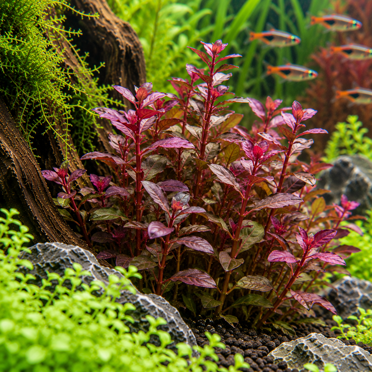Bacopa salzmannii 'Purple' – lila akvarieväxt