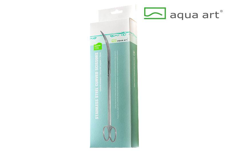 Böjd akvariesax 25 cm – Precisionssax för aquascaping och växtakvarium