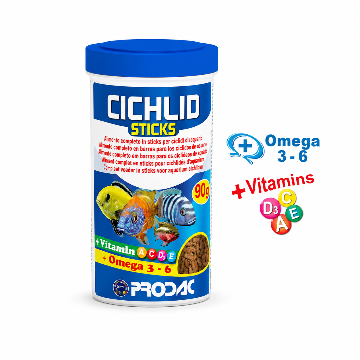 PRODAC Cichlid Sticks 250ml – foder för stora ciklider