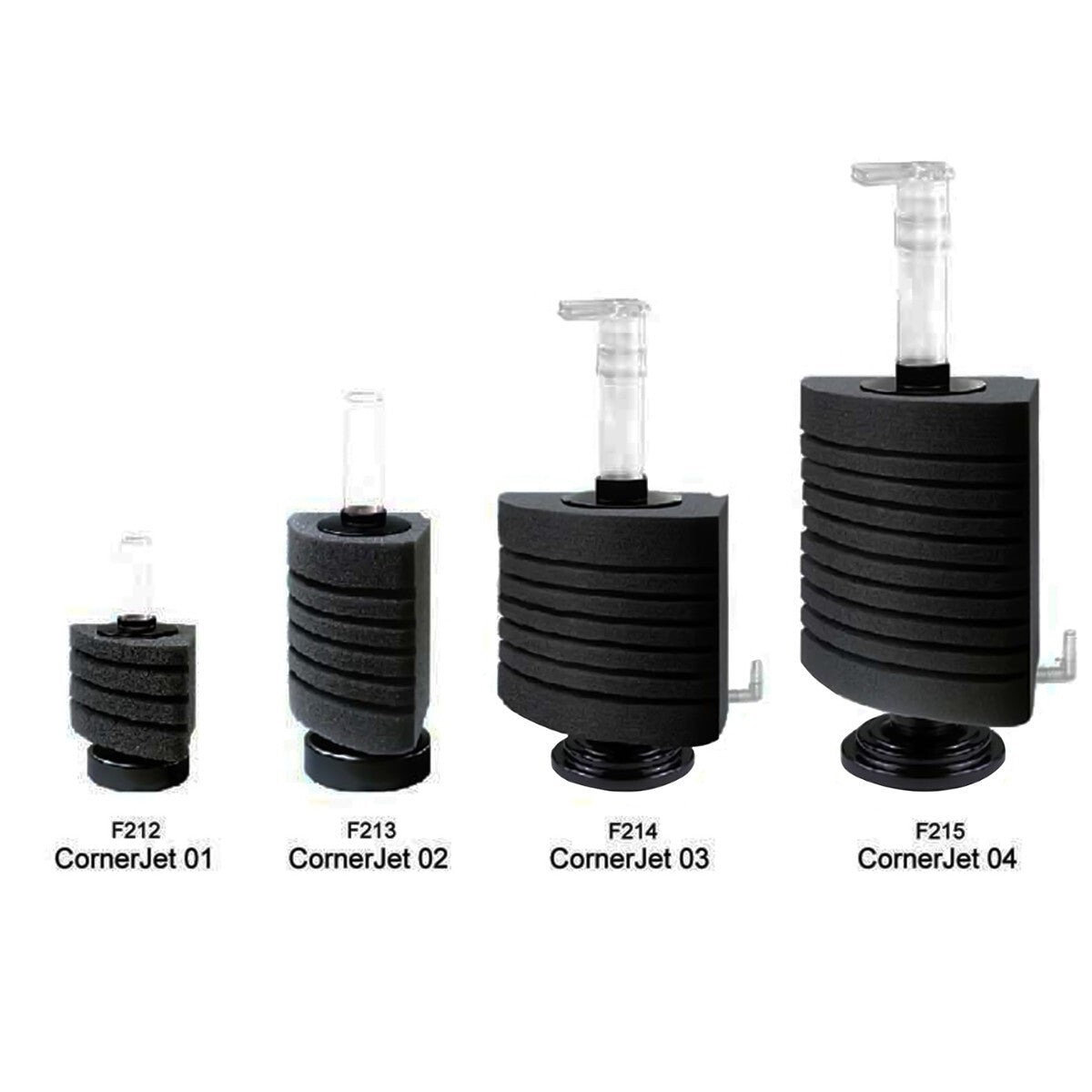 Corner-Jet Svampfilter – Luftdrivet hörnfilter för akvarium
