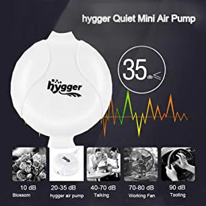 Hygger HG811 – Extremt tyst luftpump för nano/små akvarium