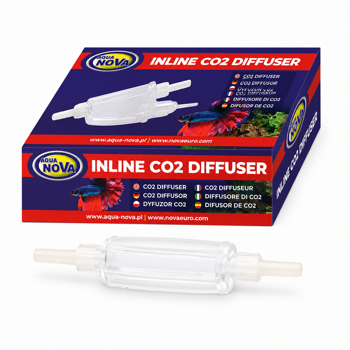 Inline CO₂-diffusor – För ytterfilter 12/16 mm & 16/21 mm