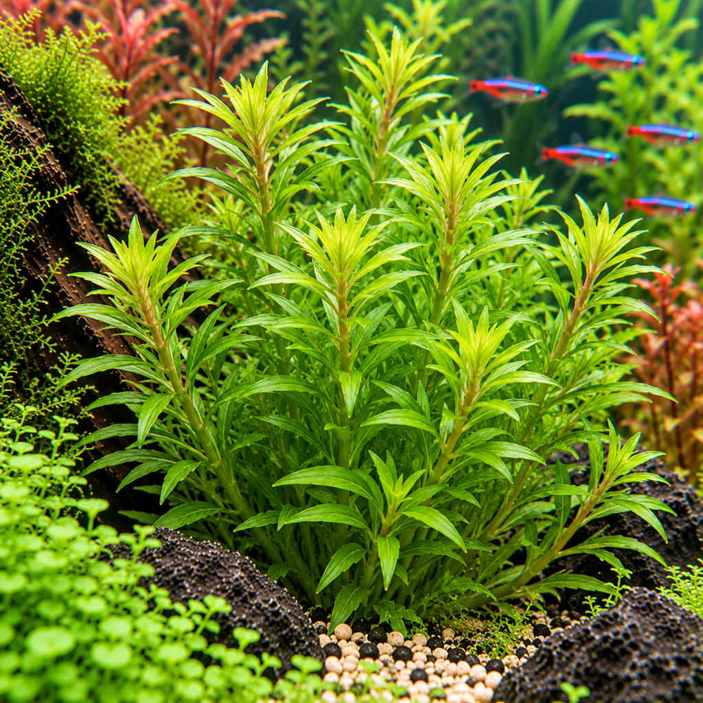 Limnophila aromatica 'Groen' – grön akvarieväxt