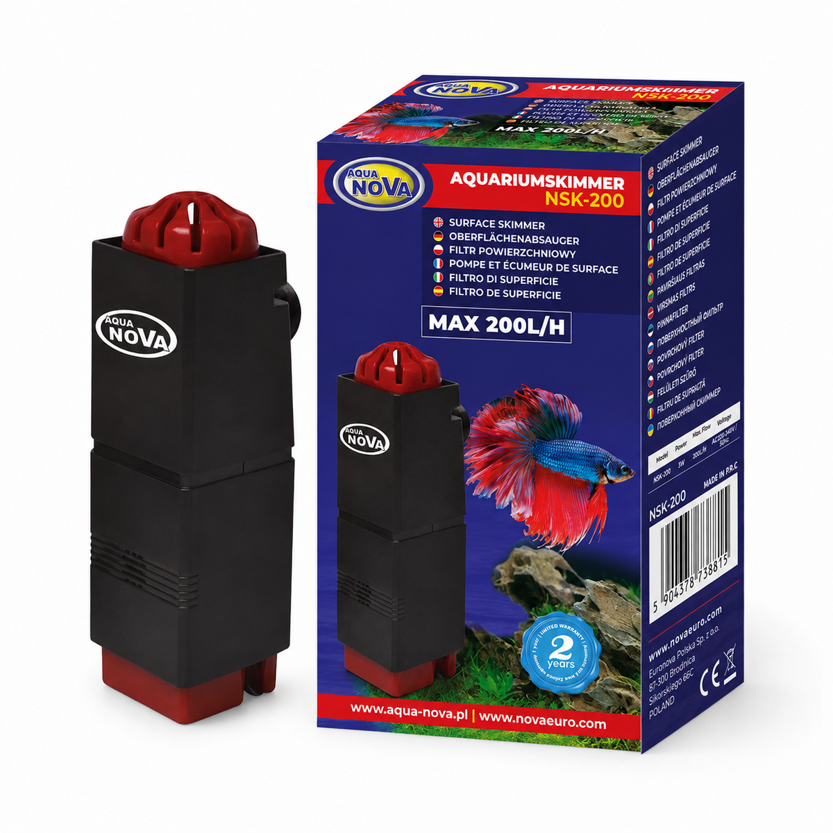 Aqua Nova NSK-200 Ytskimmer – 200 l/h