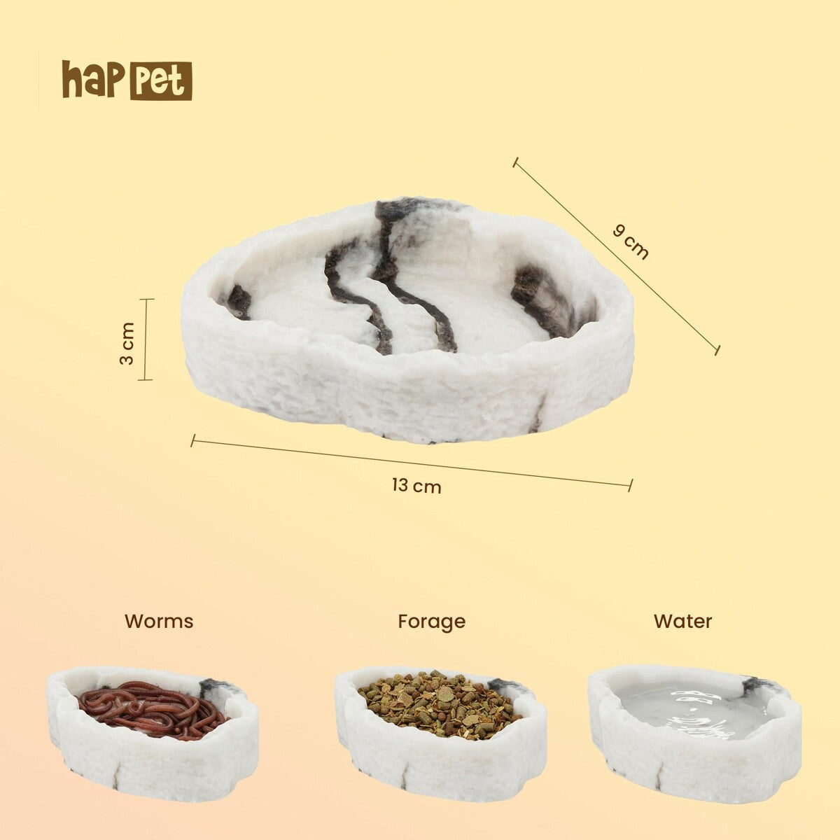 Terrarium Bowl Stone – Mat- & vattenskål för terrarium