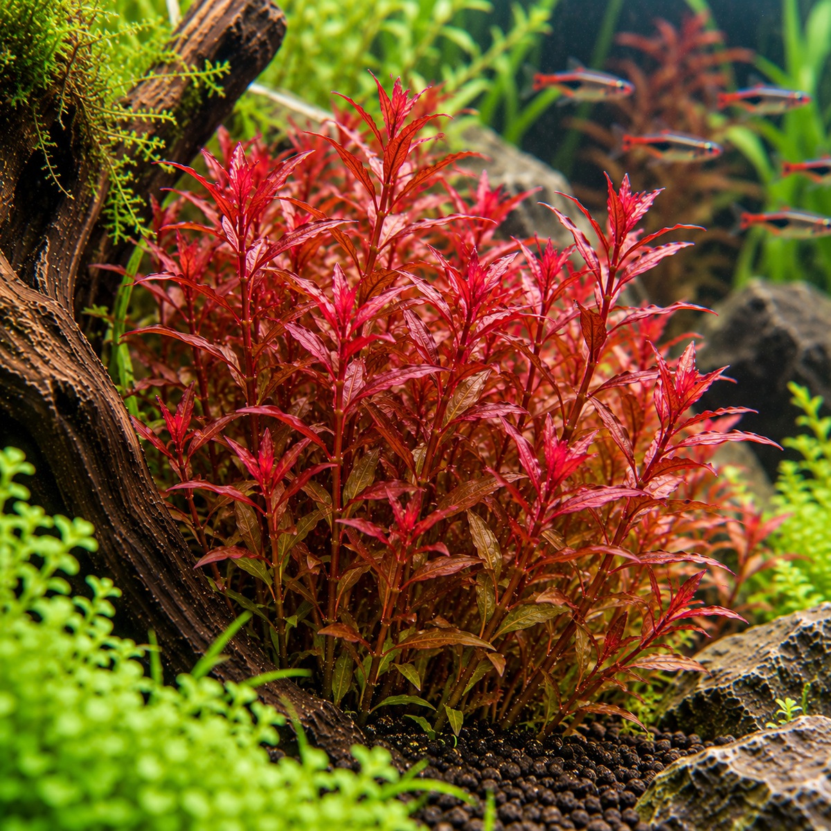 Rotala 'Singapore Blood Red' In Vitro – intensivt röd akvarieväxt