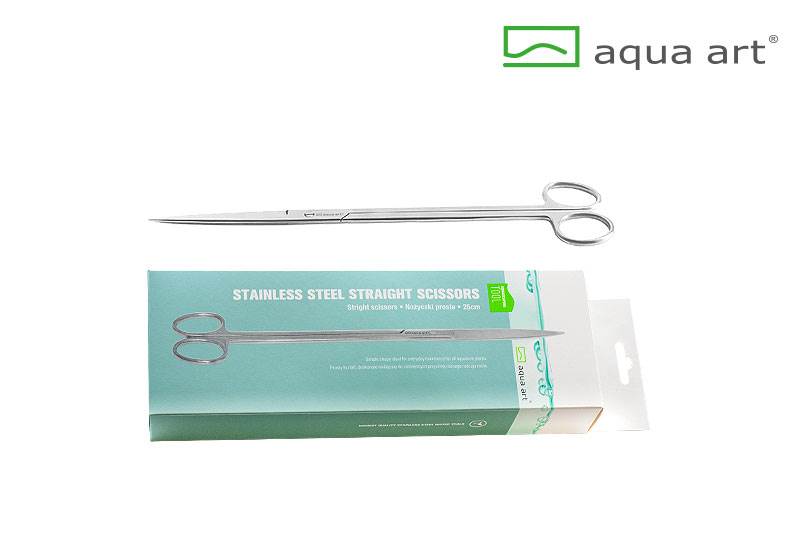 Rak akvariesax 25 cm – Precisionssax för aquascaping och växtakvarium