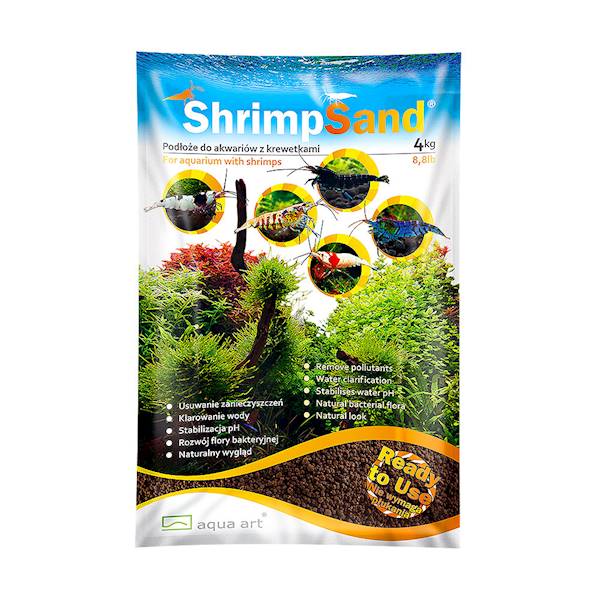 Shrimp Sand 4 kg Brun – Aktiv soil för räkakvarium och växtakvarium