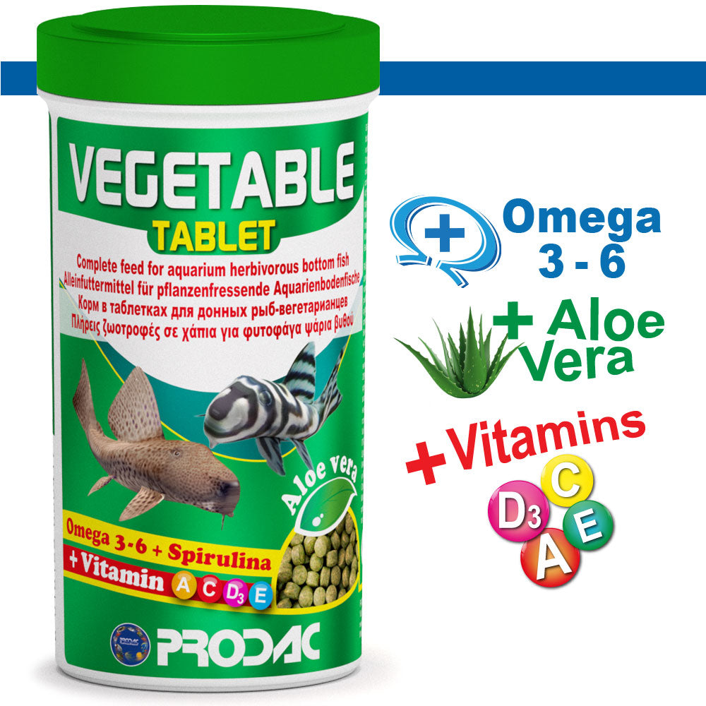 PRODAC Vegetable Tablet – Vegetabiliskt foder för bottenfiskar