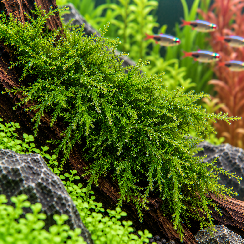 Taiwan Moss – Taxiphyllum alternans akvariemossa