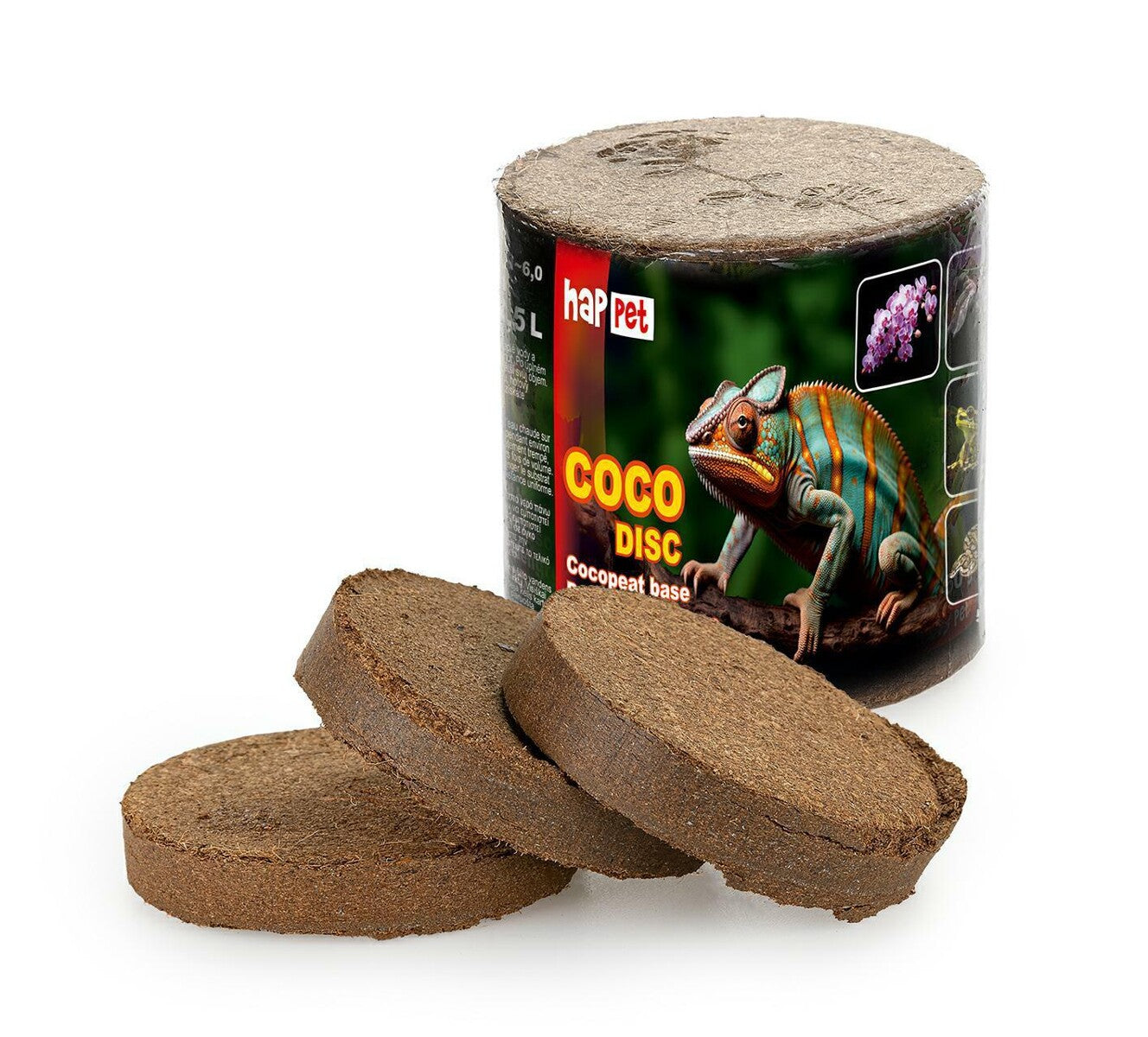 Kokossubstrat Discs 550 g – Pressade kokosfiberskivor för terrarium