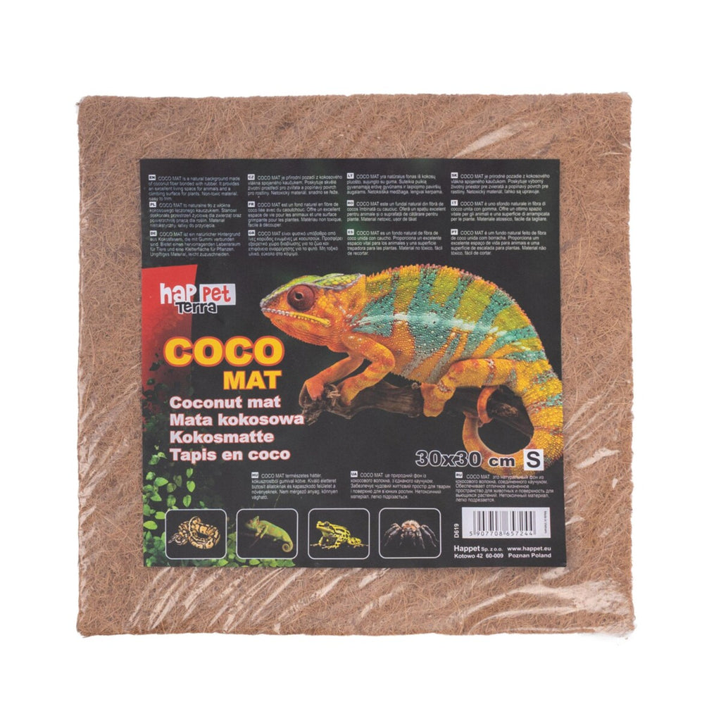 Kokosmatta 30 × 30 cm – skapa en naturlig och levande terrariebakgrund
