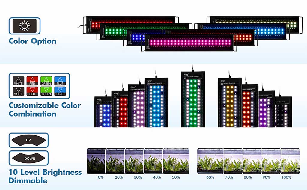 Hygger LED-belysning för akvarium