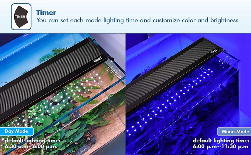 Hygger LED-belysning för akvarium