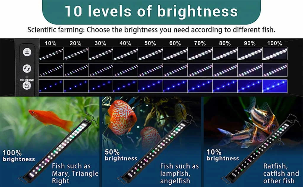 Hygger LED-belysning för akvarium