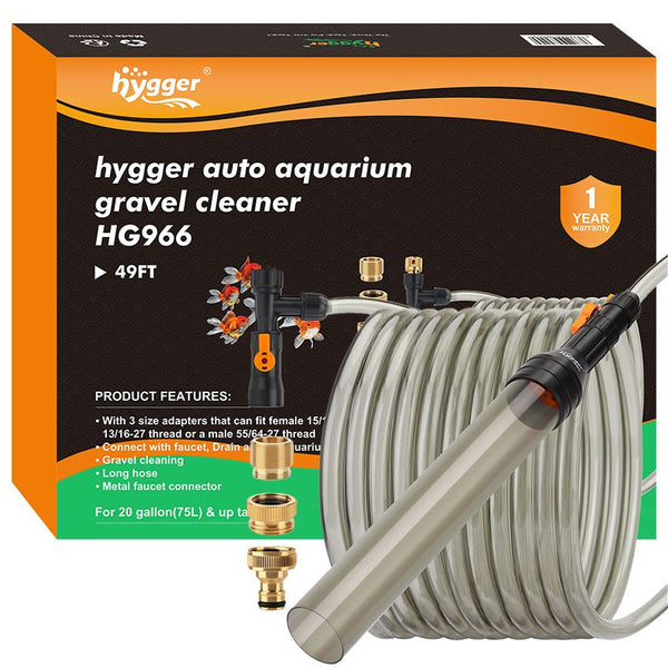 Hygger HG966 Water Change Kit – Vattenbytessystem & Grusrengörare för Akvarium