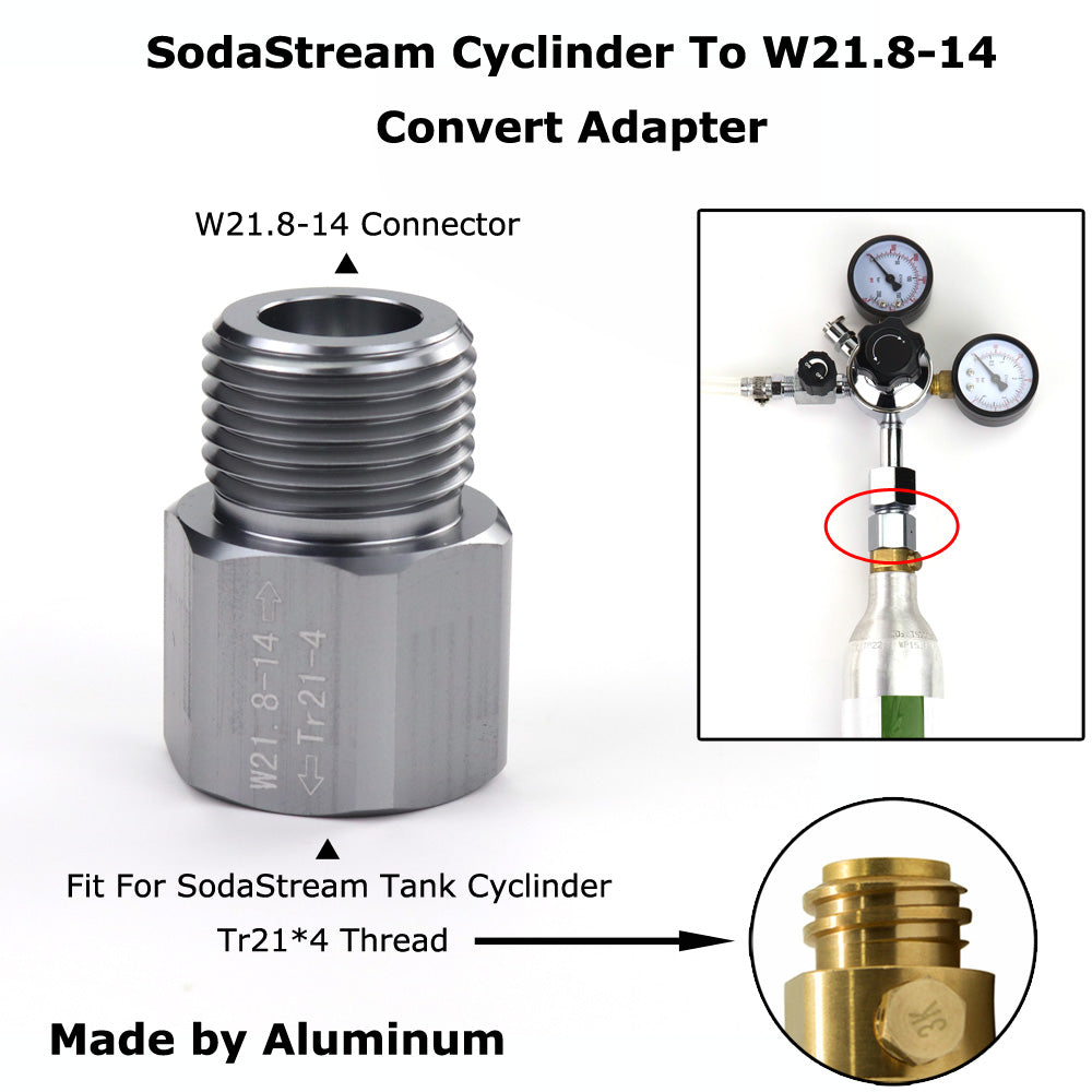 SodaStream-adapter för CO₂-regulator – Standardgänga till SodaStream-flaska